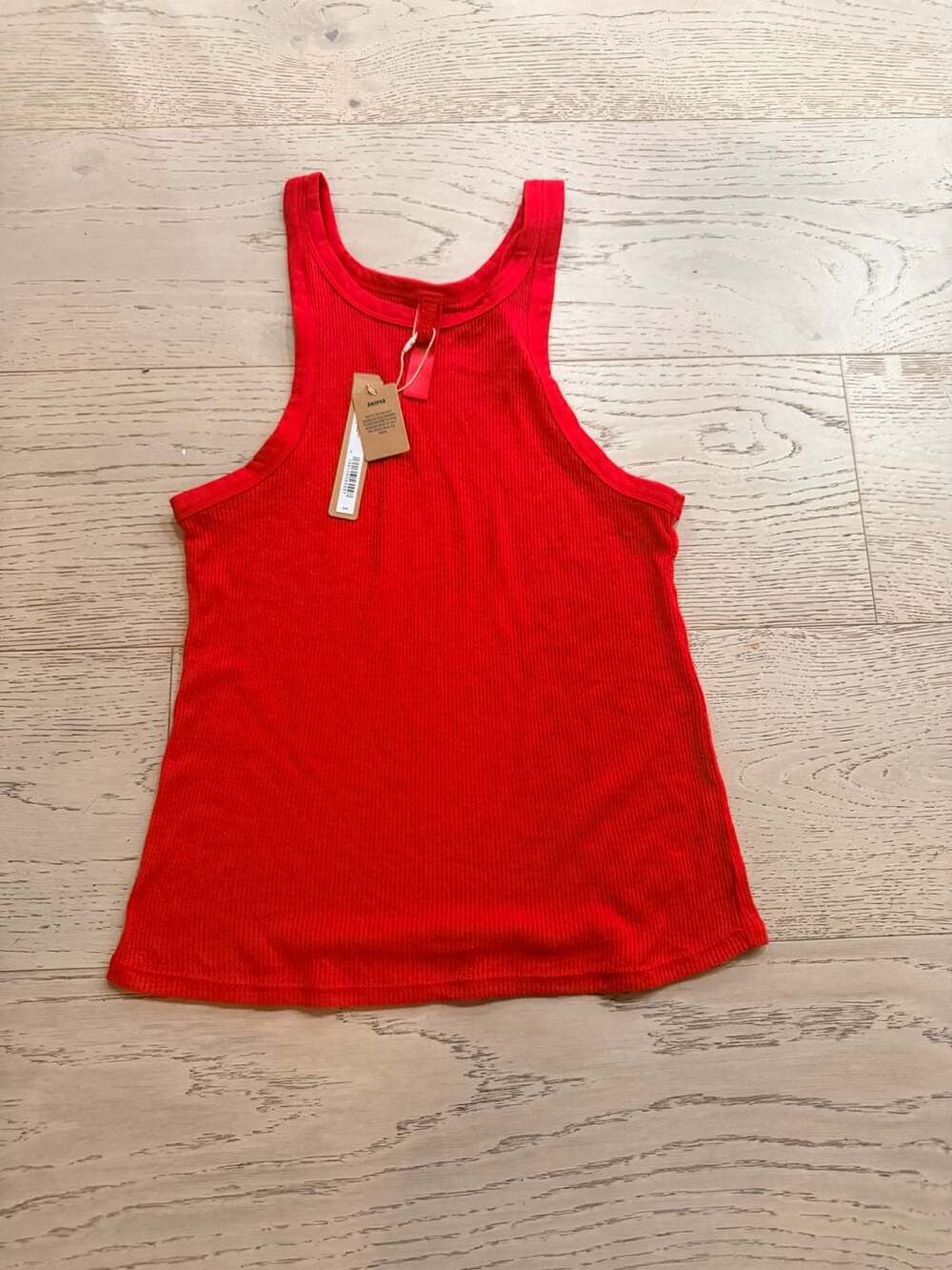 SKIMS Tank Top Red Ribbed